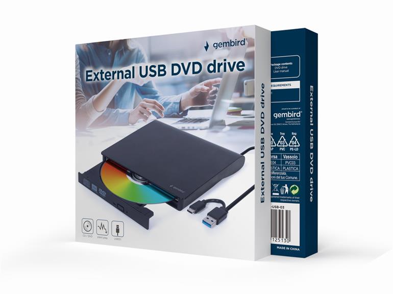 Externe USB DVD-drive, zwart