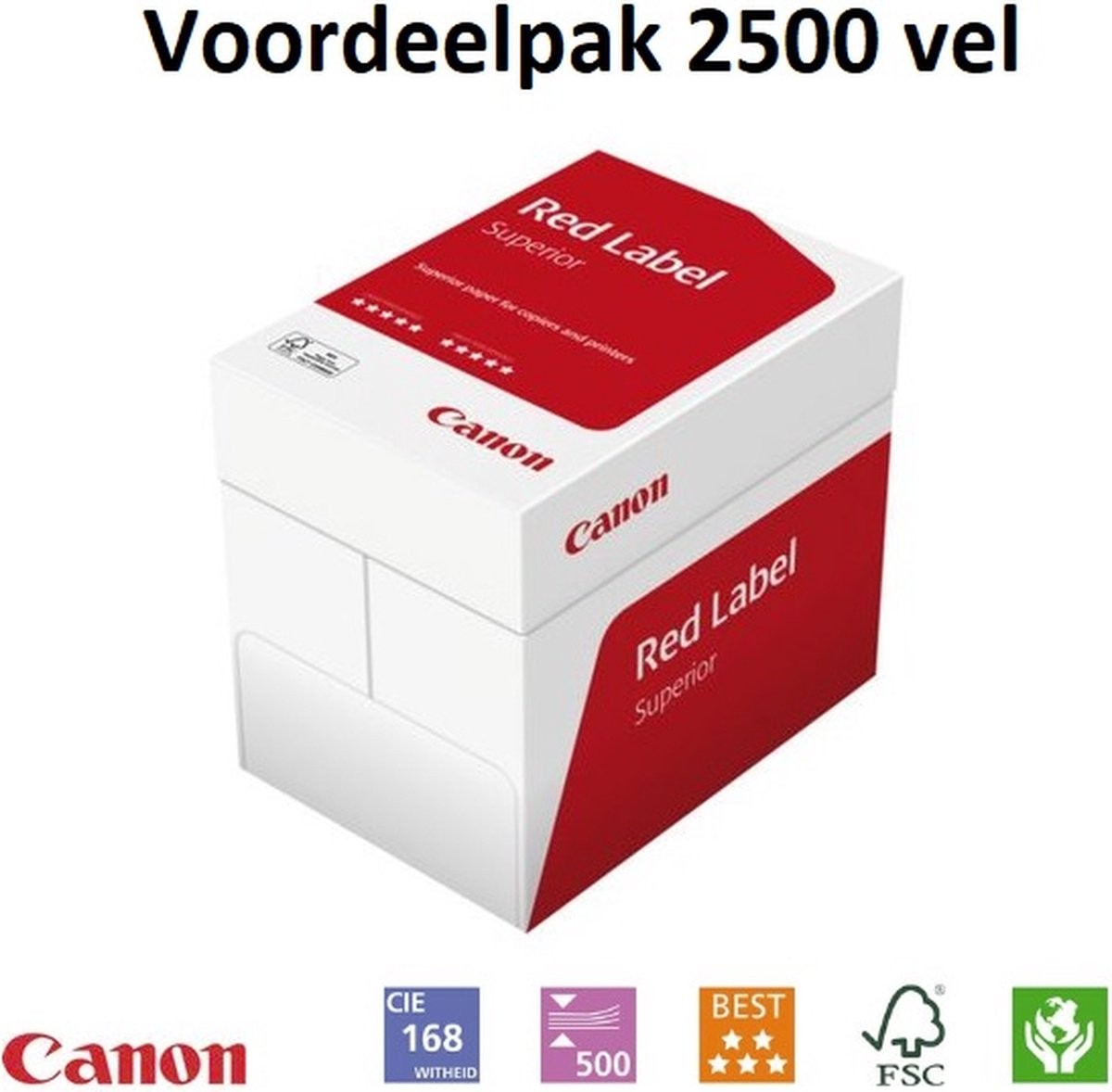 Canon Red Label Zero A4 printpapier 80 g/m² – doos 2500 vel (97006200)