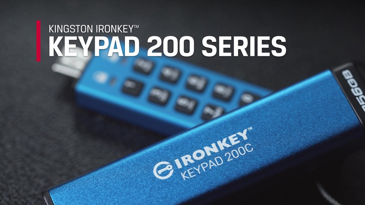 Kingston IronKey Keypad 200 64GB beveiligde USB-stick (IKKP200/64GB)
