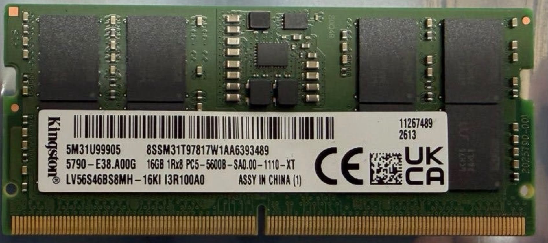 Kingston 16GB DDR5 5600MHz SODIMM laptopgeheugen (LV56S46BS8MH-16KI)
