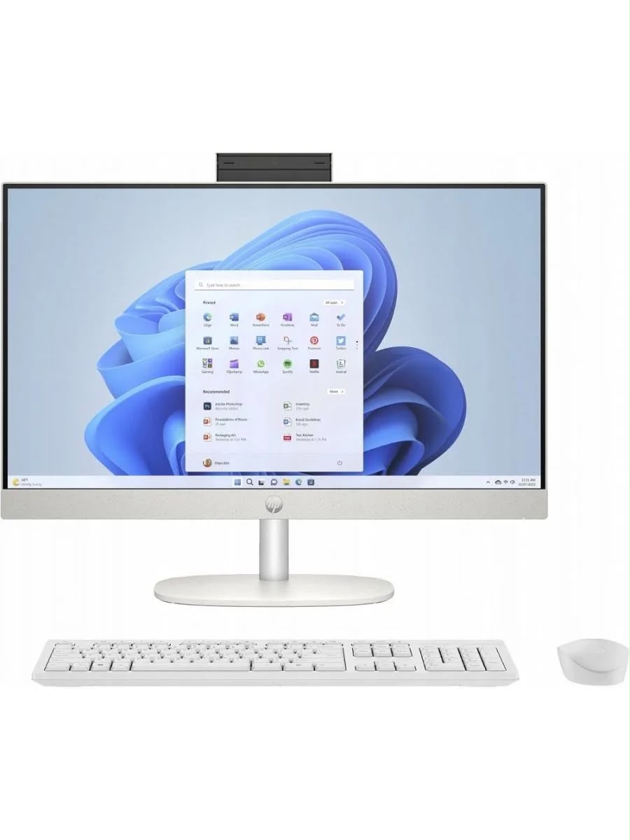 HP All-in-One 24'' Full HD IPS AMD Ryzen 3 7320U 8GB DDR5 512GB SSD Windows 11 Pro Wit